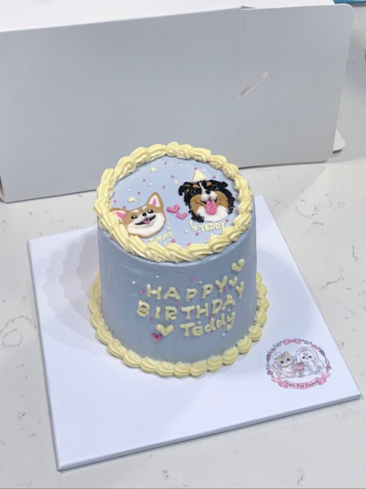 2D Hand-Piped Portrait Cake